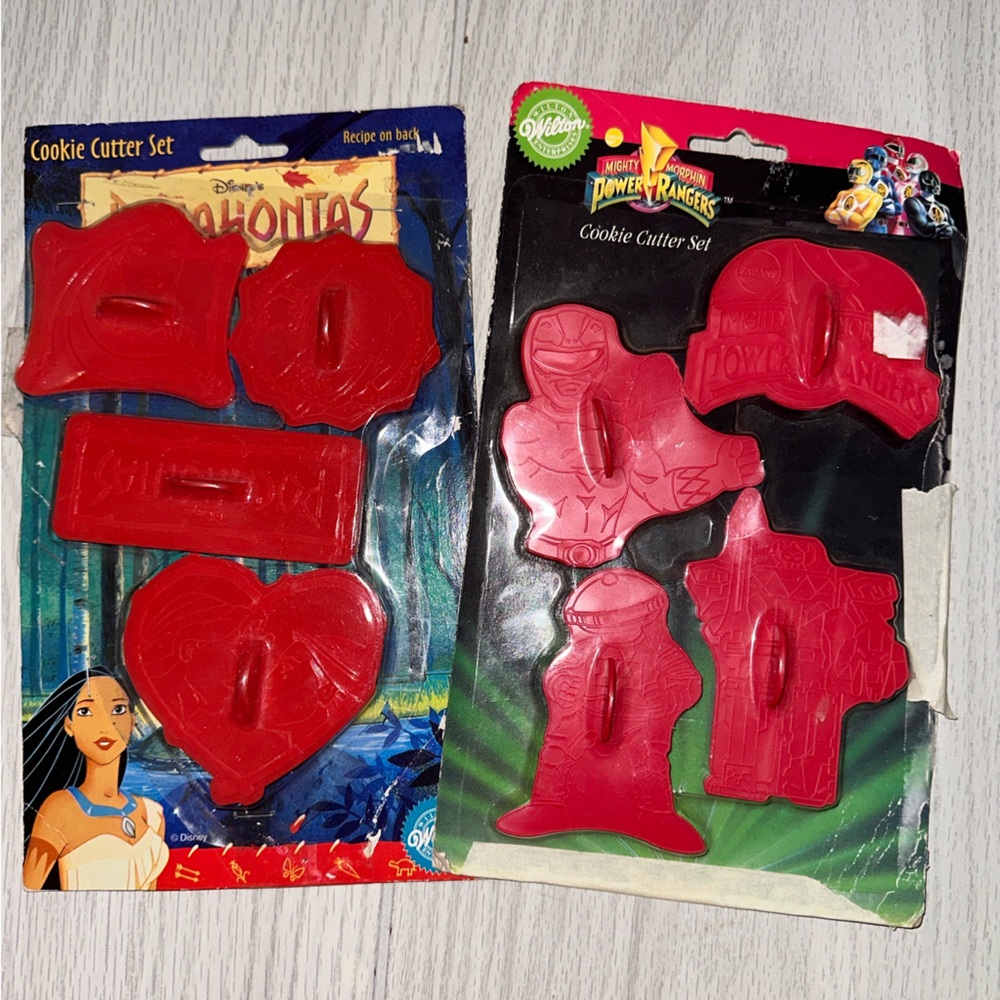 Power Rangers Pocahontas Cookie Cutter‎ Set 4 Vintage Wilton 1994 New/ *Taped **